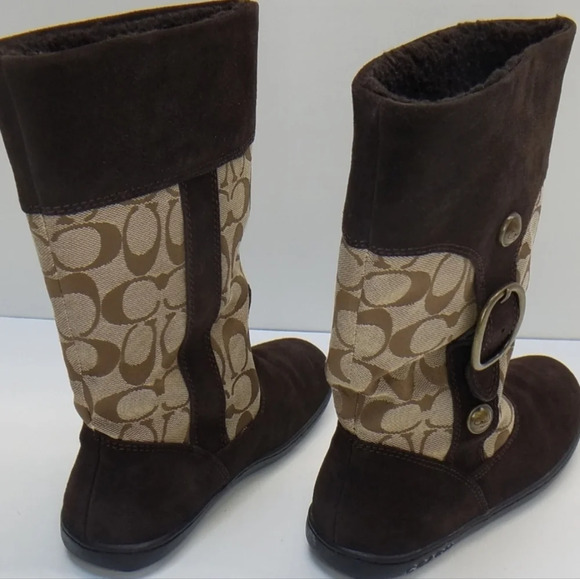 Coach Meyer Women's Signature  Brown Boots, Sz 6B - Picture 4 of 5